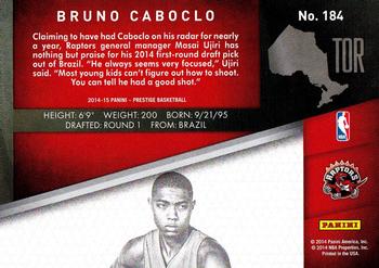 2014-15 Panini Prestige #184 Bruno Caboclo Back