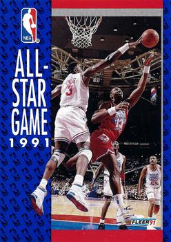 1991-92 Fleer - Perforated Magazine Promotional Sample Sheet Singles #236 All-Star Game 1991 Front