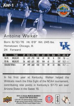 2014-15 Upper Deck NCAA March Madness #AW-1 Antoine Walker Back