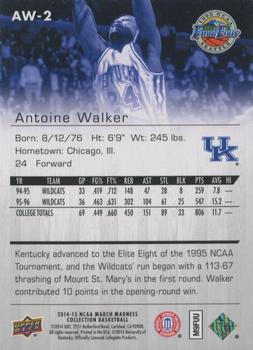 2014-15 Upper Deck NCAA March Madness #AW-2 Antoine Walker Back