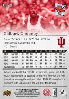 2014-15 Upper Deck NCAA March Madness #CC-2 Calbert Cheaney Back