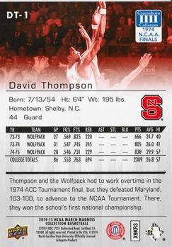 2014-15 Upper Deck NCAA March Madness #DT-1 David Thompson Back