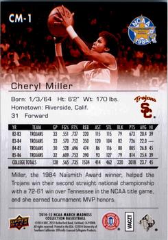 2014-15 Upper Deck NCAA March Madness #CM-1 Cheryl Miller Back