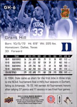 2014-15 Upper Deck NCAA March Madness #GH-6 Grant Hill Back