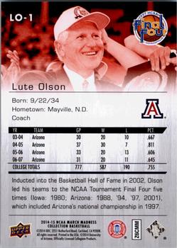 2014-15 Upper Deck NCAA March Madness #LO-1 Lute Olson Back