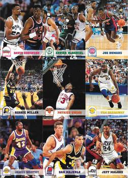 1993-94 Hoops - Promotional Panel 1 #NNO Uncut Sheet Front