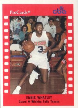 1990-91 ProCards CBA #120 Ennis Whatley Front