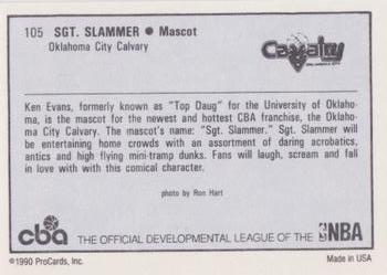 1990-91 ProCards CBA #105 Sgt. Slammer Back