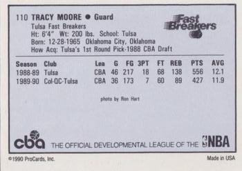 1990-91 ProCards CBA #110 Tracy Moore Back