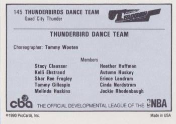 1990-91 ProCards CBA #145 Thunderbird Dance Back