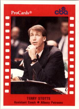 1990-91 ProCards CBA #160 Terry Stotts Front