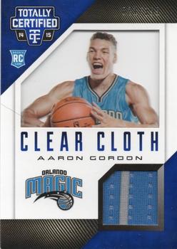 2014-15 Panini Totally Certified - Clear Cloth Jerseys Blue #94 Aaron Gordon Front
