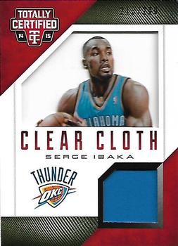 2014-15 Panini Totally Certified - Clear Cloth Jerseys Red #38 Serge Ibaka Front