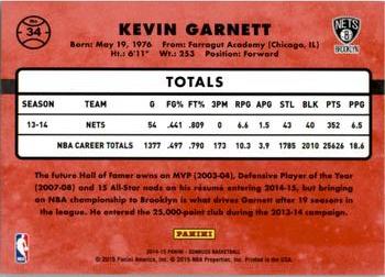 2014-15 Donruss #34 Kevin Garnett Back