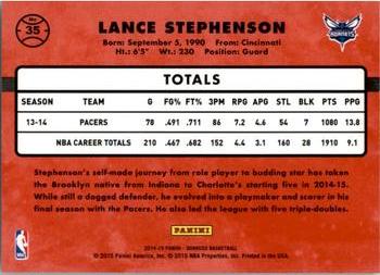 2014-15 Donruss #35 Lance Stephenson Back