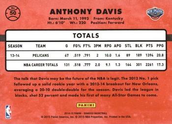 2014-15 Donruss #50 Anthony Davis Back