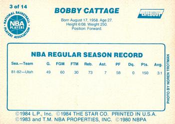 1985-86 Star Lifebuoy New Jersey Nets #3 Bobby Cattage Back