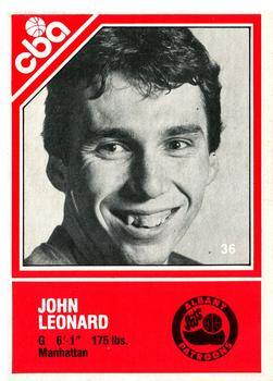 1982-83 TCMA CBA #36 John Leonard Front
