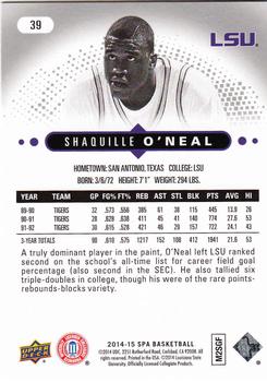 2014-15 SP Authentic #39 Shaquille O'Neal Back
