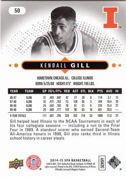2014-15 SP Authentic #50 Kendall Gill Back