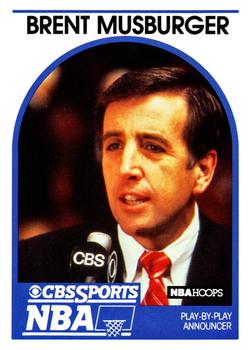 1989-90 Hoops - Announcers #NNO Brent Musburger Front