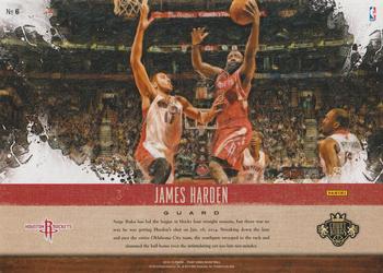2014-15 Panini Court Kings - 5x7 Box Toppers Panoramics #6 James Harden Back