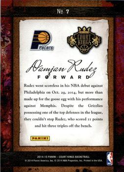 2014-15 Panini Court Kings - Remarkable Rookies #7 Damjan Rudez Back