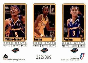 2009 Rittenhouse WNBA Series 1 #10 Candace Parker / Lisa Leslie / DeLisha Milton-Jones Back