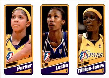 2009 Rittenhouse WNBA Series 1 #10 Candace Parker / Lisa Leslie / DeLisha Milton-Jones Front
