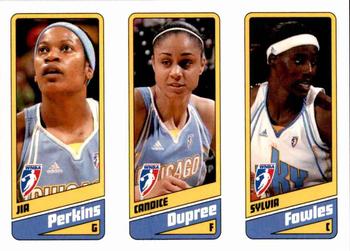 2009 Rittenhouse WNBA Series 1 #13 Jia Perkins / Candice Dupree / Sylvia Fowles Front