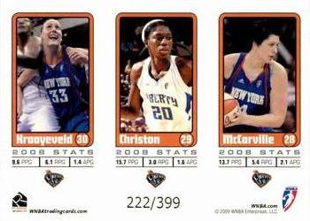 2009 Rittenhouse WNBA Series 1 #28 Janel McCarville / Shameka Christon / Cathrine Kraayeveld Back