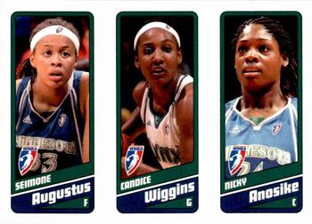 2009 Rittenhouse WNBA Series 1 #34 Seimone Augustus / Candice Wiggins / Nicky Anosike Front