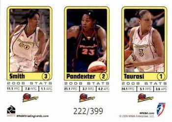 2009 Rittenhouse WNBA Series 1 #1 Diana Taurasi / Cappie Pondexter / Tangela Smith Back
