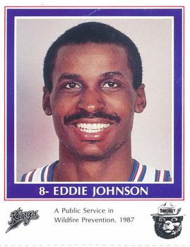 1986-87 Sacramento Kings Smokey #NNO Eddie Johnson Front
