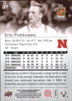 2014-15 Upper Deck NCAA March Madness - Sepia #EP-1 Eric Piatkowski Back
