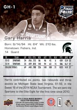 2014-15 Upper Deck NCAA March Madness - Sepia #GH-1 Gary Harris Back