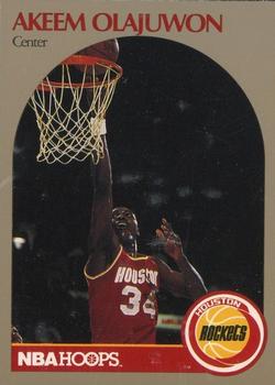 1991 Hoops 100 Superstars #36 Akeem Olajuwon Front