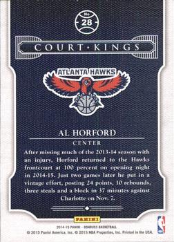 2014-15 Donruss - Court Kings #28 Al Horford Back