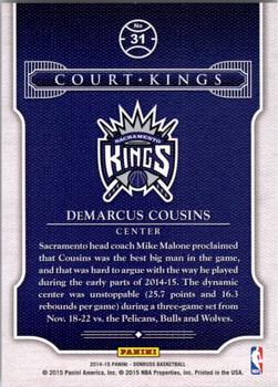 2014-15 Donruss - Court Kings #31 DeMarcus Cousins Back