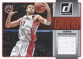 2014-15 Donruss - Gamers Jerseys #23 Jonas Valanciunas Front