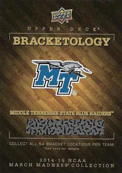 2014-15 Upper Deck NCAA March Madness - Bracketology #NNO Middle Tennessee State Blue Raiders Front