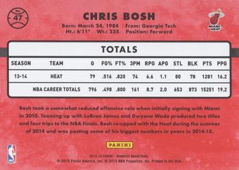 2014-15 Donruss - Press Proofs Silver #47 Chris Bosh Back