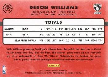 2014-15 Donruss - Swirlorama #193 Deron Williams Back