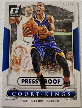 2014-15 Donruss - Court Kings Press Proofs Blue #38 Stephen Curry Front