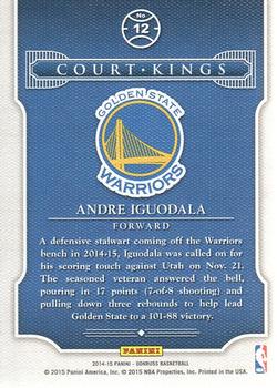 2014-15 Donruss - Court Kings Press Proofs Purple #12 Andre Iguodala Back