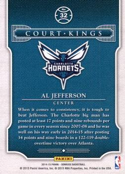2014-15 Donruss - Court Kings Stat Line Career #32 Al Jefferson Back