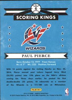 2014-15 Donruss - Scoring Kings Press Proofs Blue #6 Paul Pierce Back