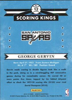 2014-15 Donruss - Scoring Kings Press Proofs Blue #12 George Gervin Back