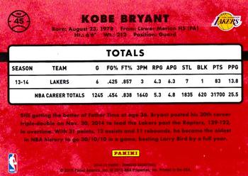 2014-15 Donruss - Stat Line Career #45 Kobe Bryant Back