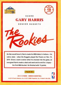 2014-15 Donruss - The Rookies Swirlorama #18 Gary Harris Back